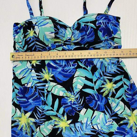 Surf Gear Women's Swim Suit Swimwear Top Leaf Tropical Print size Small - Picture 4 of 8